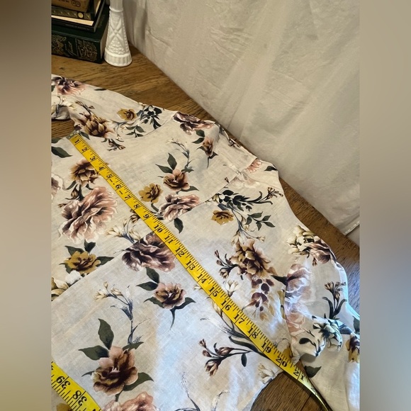 🌺 LUNGO L’ARNO - Linen Floral Jacket - Size S - Picture 9 of 10